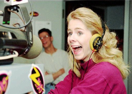 Figure skater Tonya Harding joins the raucous morning  radio show, KKRZ-FM, in Portland, Ore., Friday, April 1, 1994,  taking calls from the public and dialing up celebrities to  challenge them to wrestle. Harding turned down the station's earlier offer of $10,000 for a month's worth of appearances but  agreed to show for one day on April Fools Day, calling the likes  of Dan Rather, Andy Rooney, and David Letterman with wrestling offers.