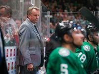 Dallas Stars head coach Rick Bowness during the second period of a National Hockey League...