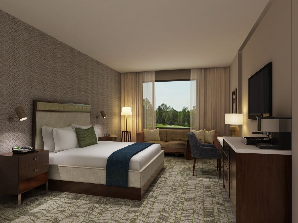 A rendering of the king room at The Stella in College Station.
