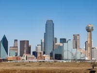 Dallas Skyline on Friday, January 21, 2022.