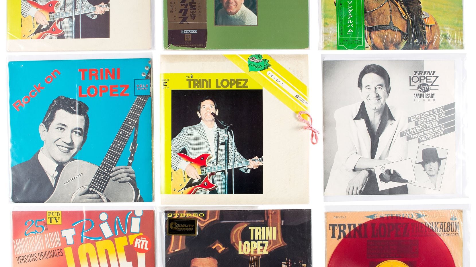 Trini López memorabilia is bound for auction at Dallas' Heritage Auctions. These albums are from the singer's personal collection.