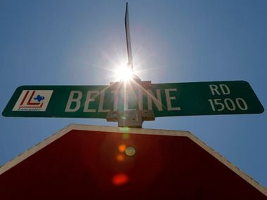 The hot summer sun shines over E. Belt Line Road in Lancaster, Texas, Wednesday, August 7,...