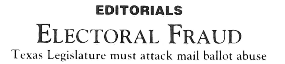 Headline from editorial published Oct. 13, 1996.