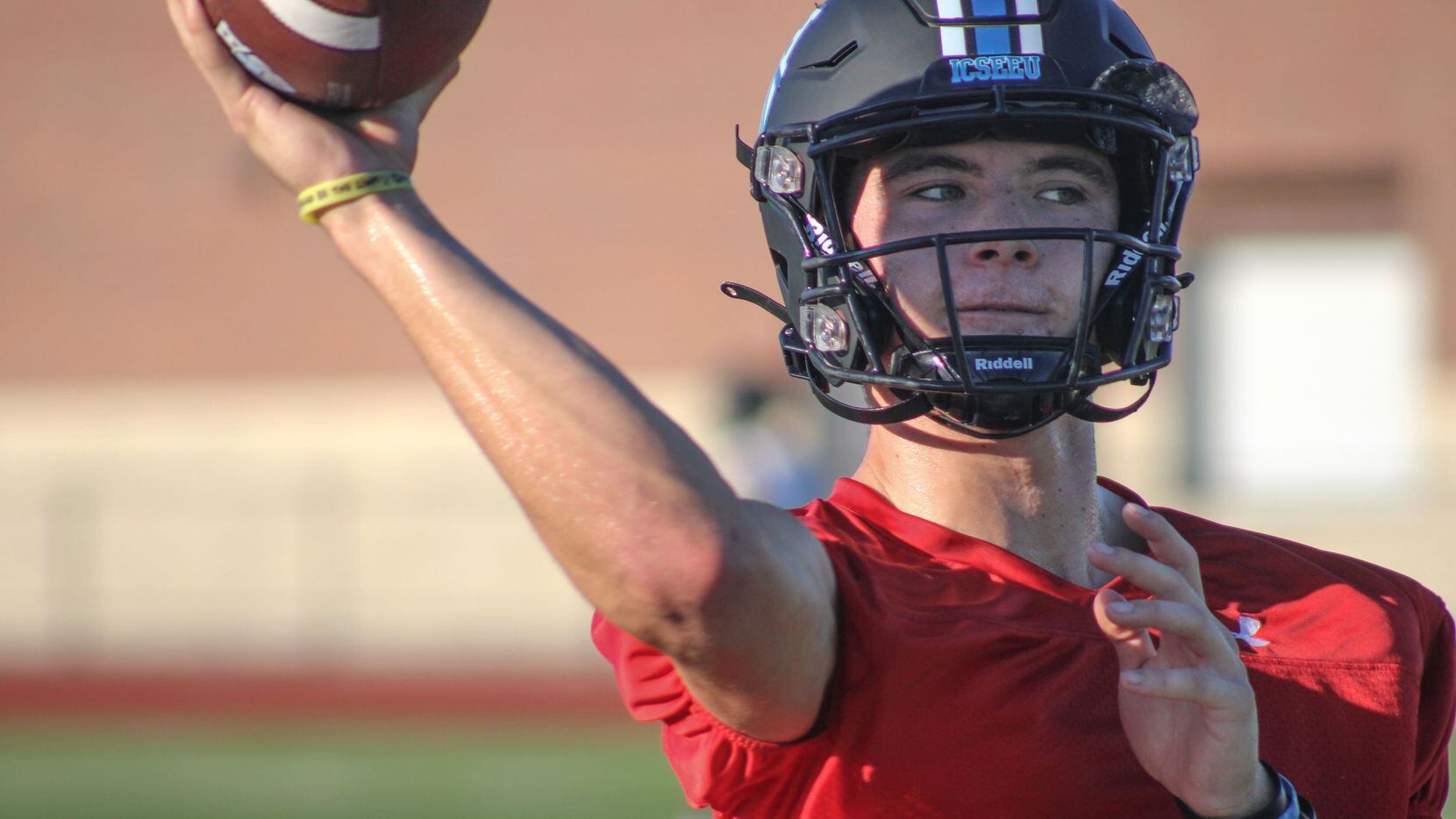 Prosper Rock Hill quarterback Kevin Sperry, a sophomore, held 10 scholarship offers before...