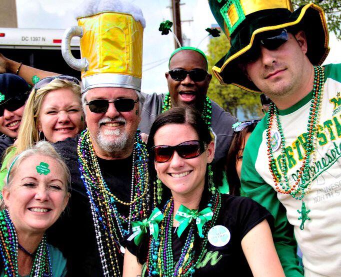 Celebrators at the Greenville Ave. St. Patrick's Day parade March 17, 2012.