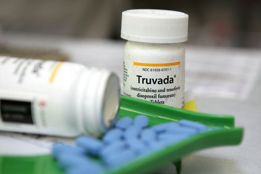Bottles of antiretroviral drug Truvada are displayed at Jack's Pharmacy in San Anselmo,...