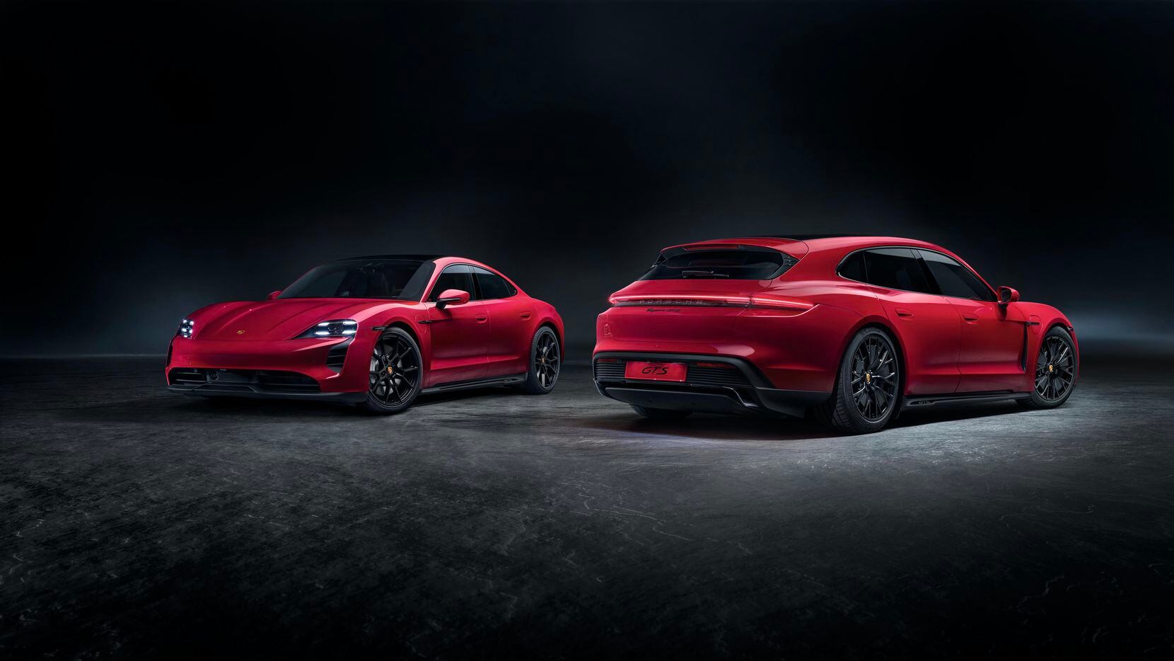 The Porsche Taycan GTS and GTS Sport Turismo.