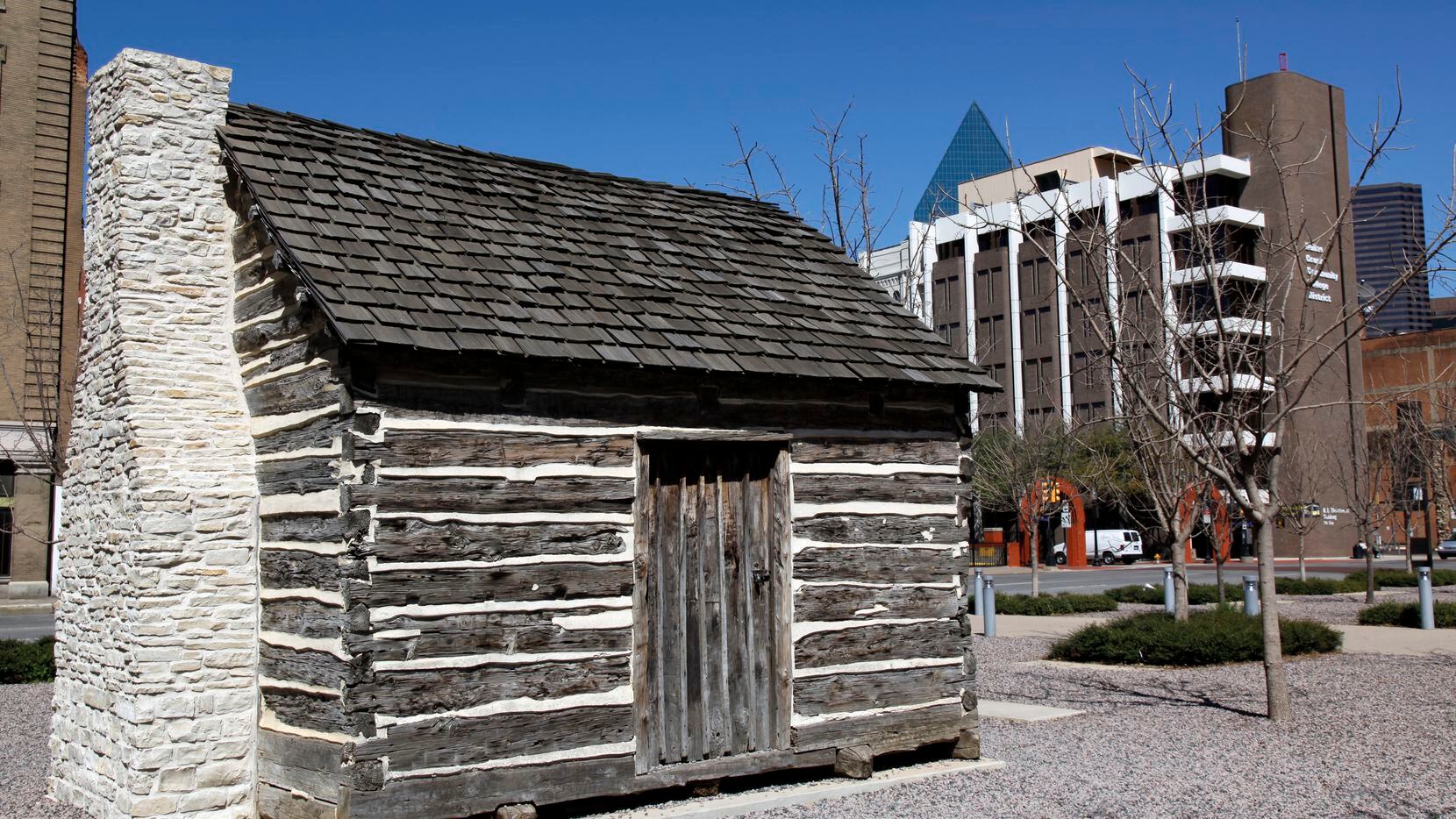 The so-called John Neely Bryan log cabin downtown is a restored replica of the city's first...