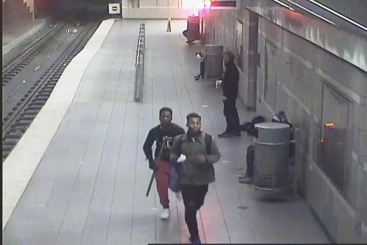 Dallas police believe these two men beat Derek Whitener outside the Cityplace Target on 2417...