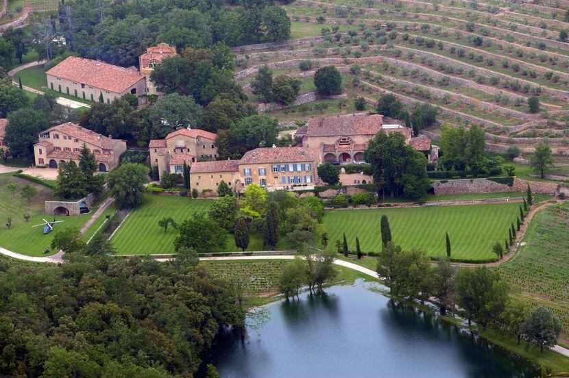 Imagen aérea del Castillo Miraval, al sur de Francia, en 2008.