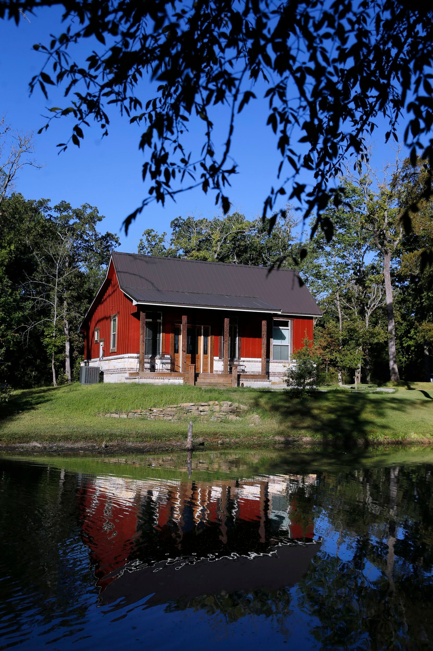 The Texan House is one of four options at the Cabins on Bearpen Creek in Royse City.