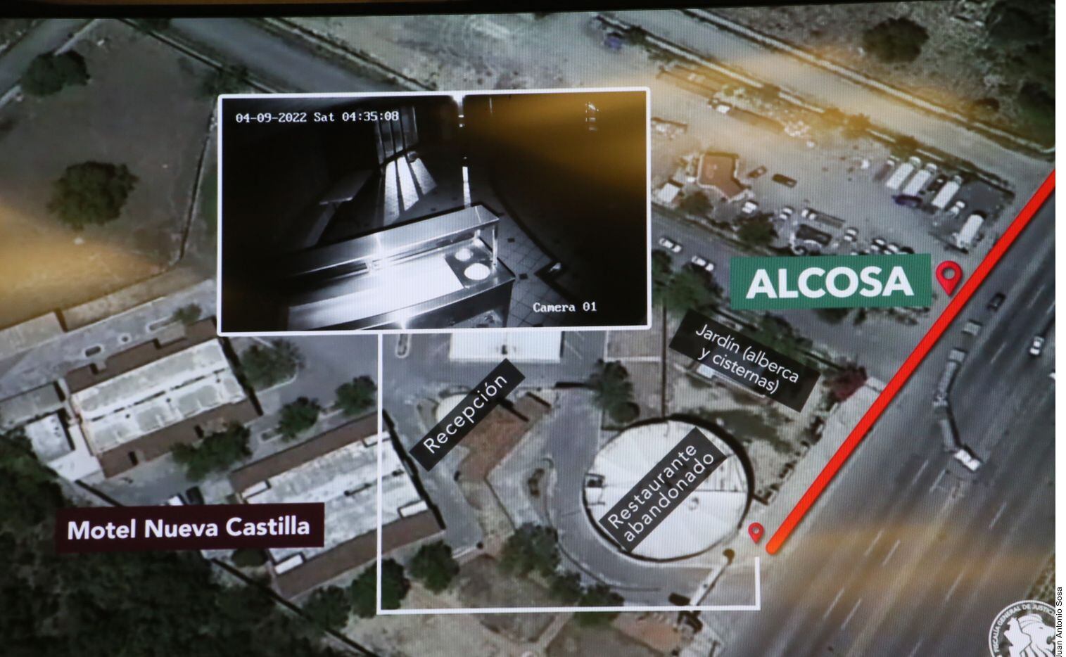 Con dos videos aportados por la empresa Alcosa y el Motel Nueva Castilla, la Fiscalía...
