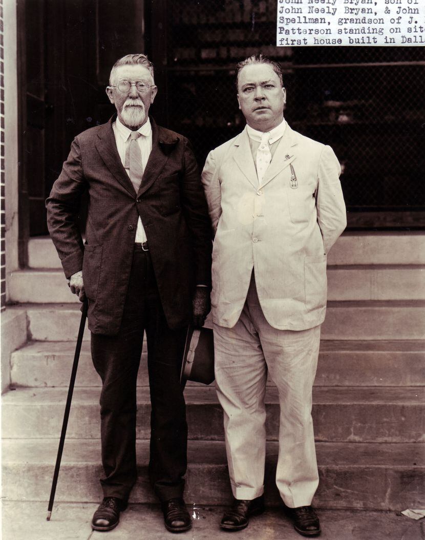 From information appended to photograph: John Neely Bryan Jr. (left), son of the founder of...
