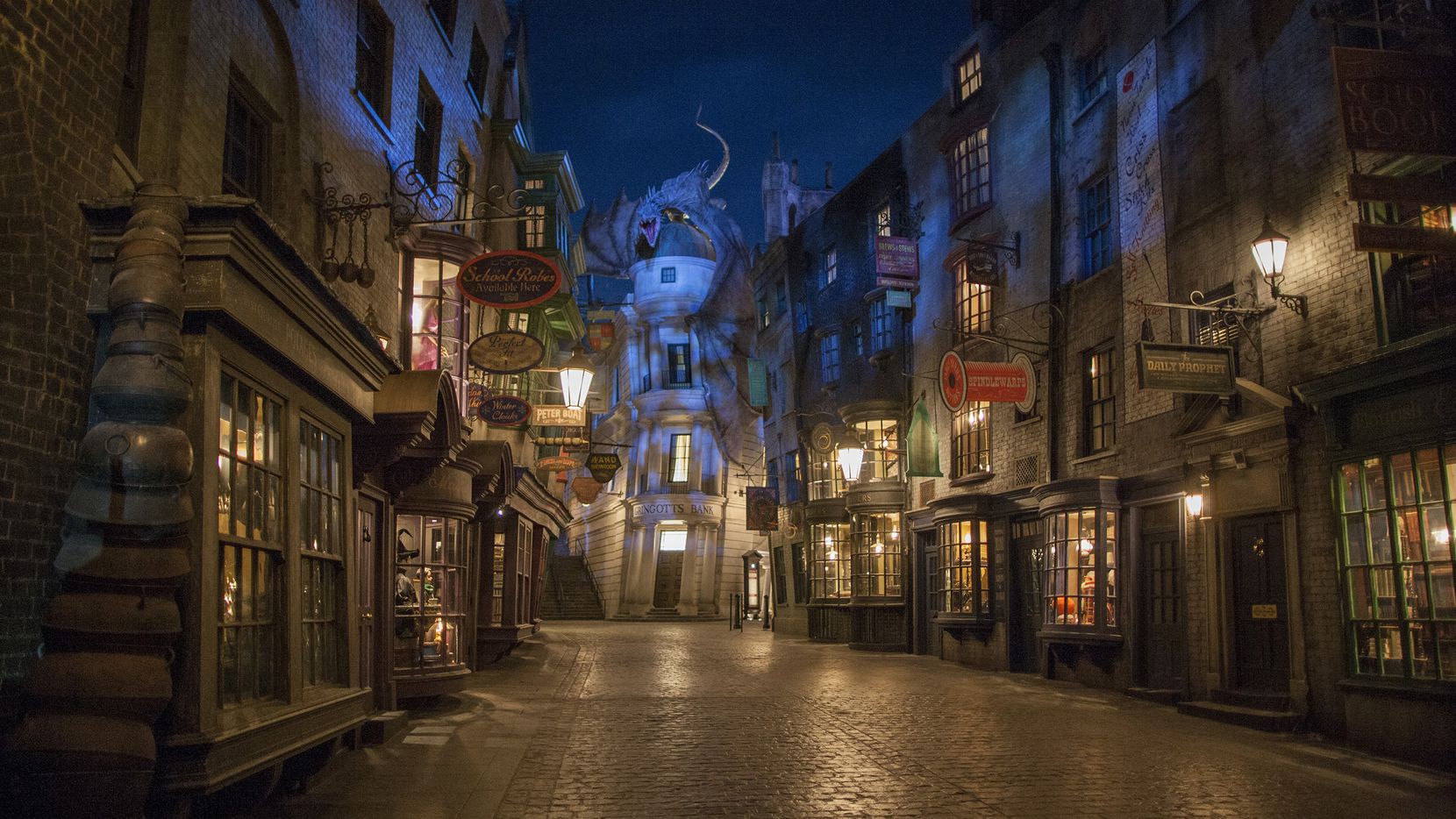 Diagon Alley is one of two "lands" at the Wizarding World of Harry Potter at Universal...