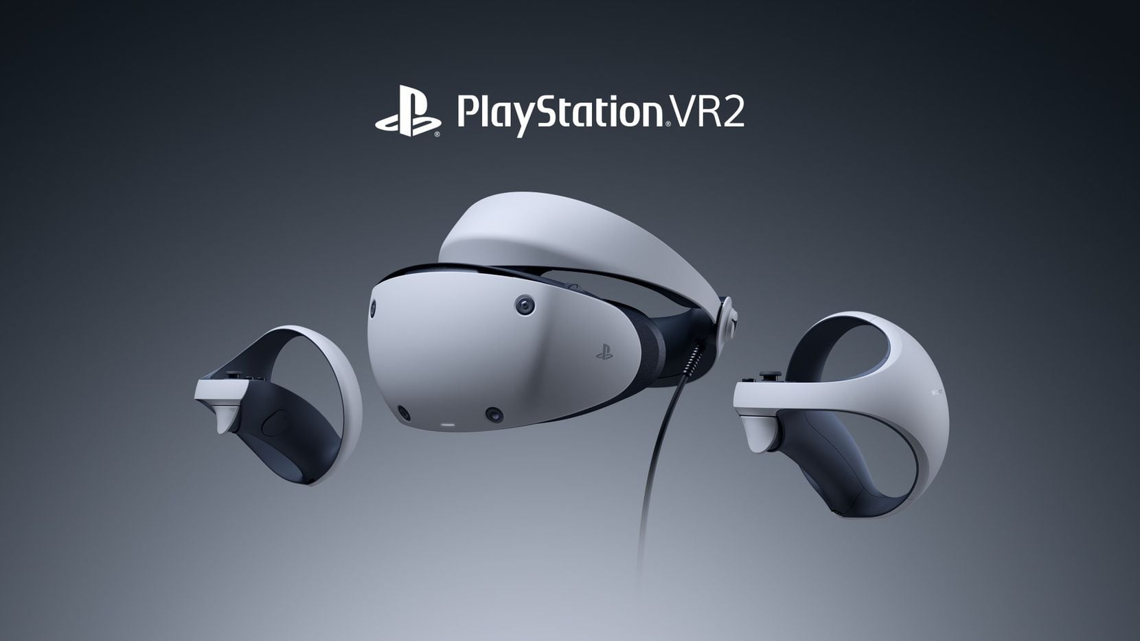 Promotional imagery for the PlayStation VR2, a virtual reality headset add-on for Sony's...