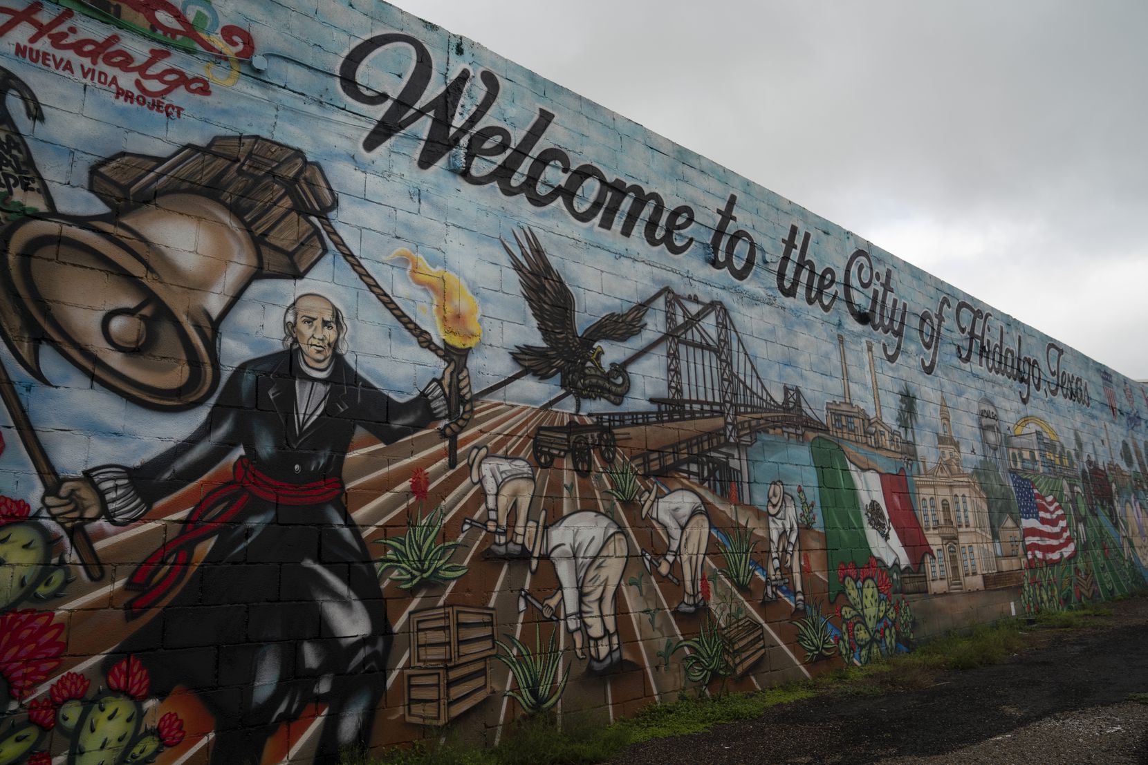 A mural in Hidalgo pays homage to the binational pride of the U.S.-Mexico region.