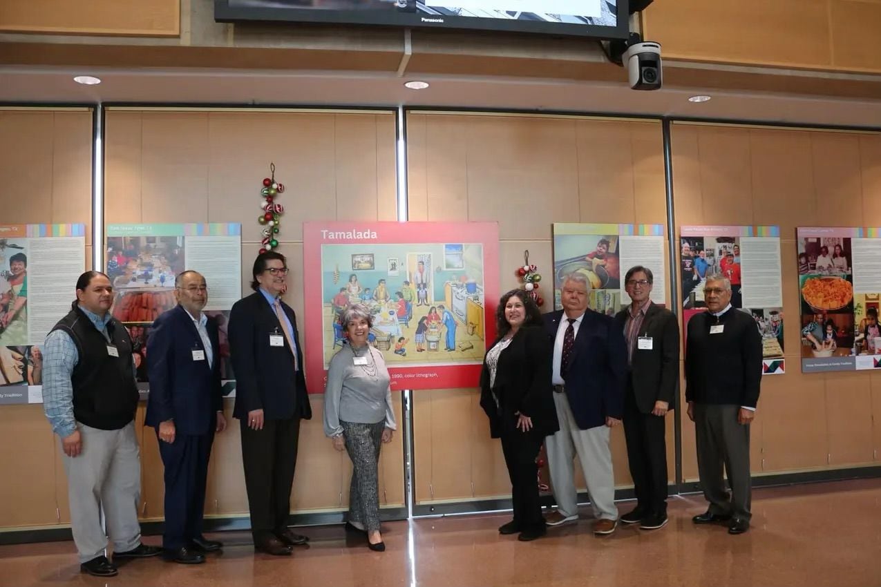The board of directors of The Mexican American Museum of Texas pose for a photograph at a...
