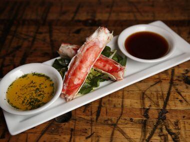 Alaska king crab with hot drawn butter and ponzu 