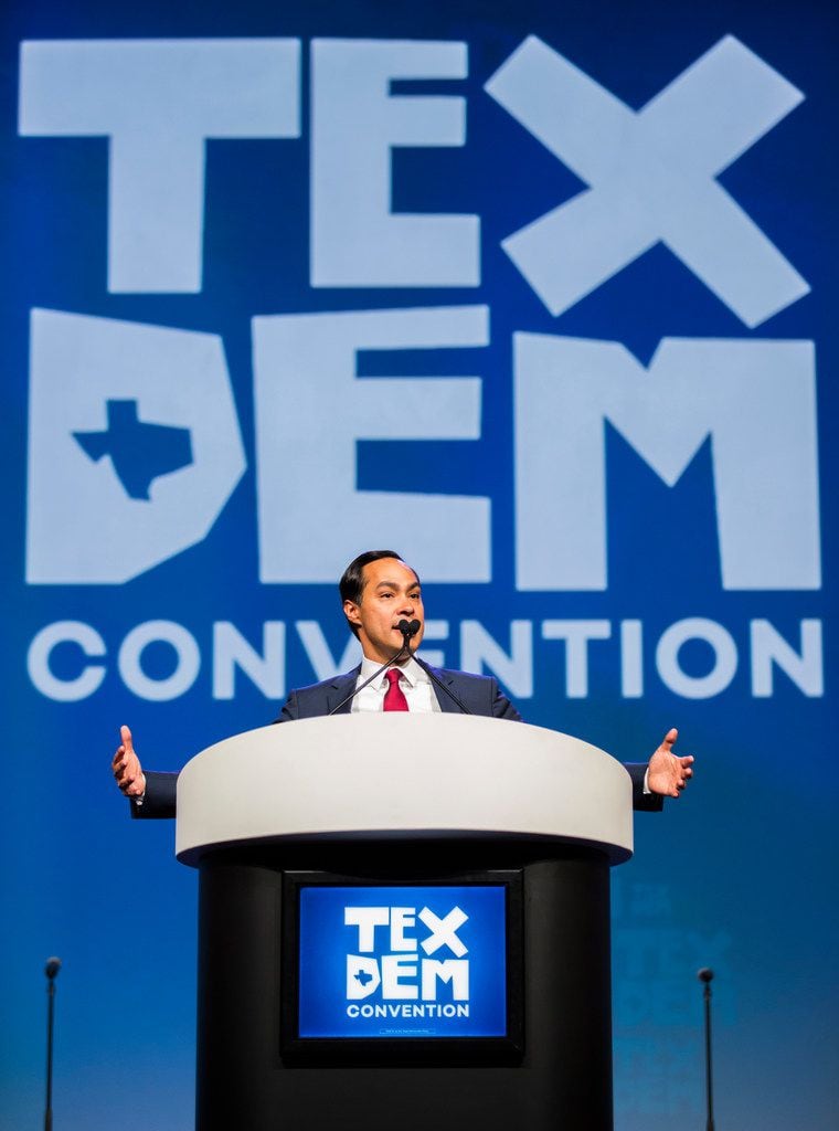 Julian Castro, former U.S. Secretary of Housing and Urban Development, speaks during the Texas Democratic Convention on June 22, 2018, at the Fort Worth Convention Center in Fort Worth.