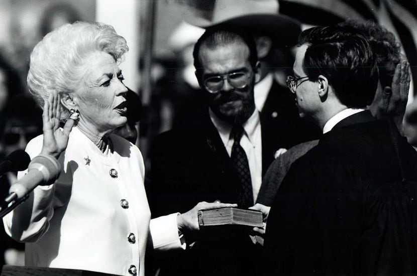 On Jan. 15, 1991, Ann Richards was sworn in as governor.  