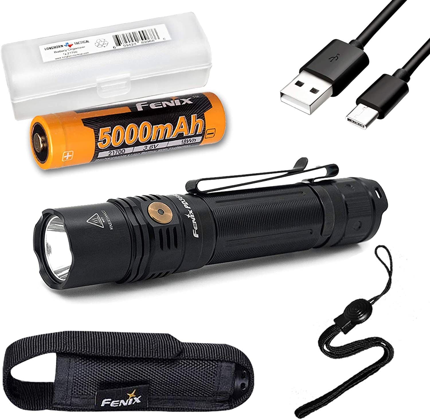 Fenix PD36R 1,600 Lumen USB-C Rechargeable Tactical Flashlight