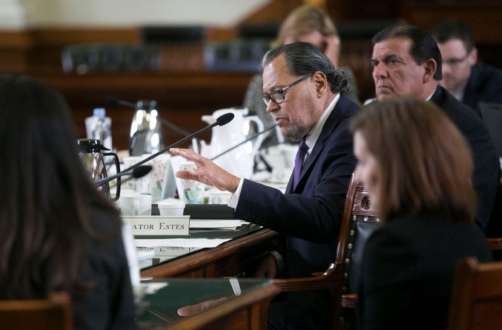 Sen. Jose Rodriguez, D-El Paso, asked questions during testimony on the bill. 
