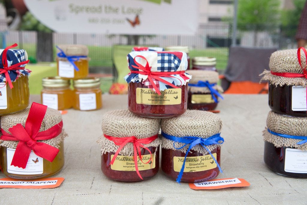 MaDear's Jellies was one of the vendors at the opening day of Saint Michael's Farmers Market.