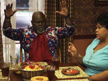 Mr. Brown (David Mann) and Cora Brown (Tamela Mann) in "Tyler Perry's Meet the Browns." 