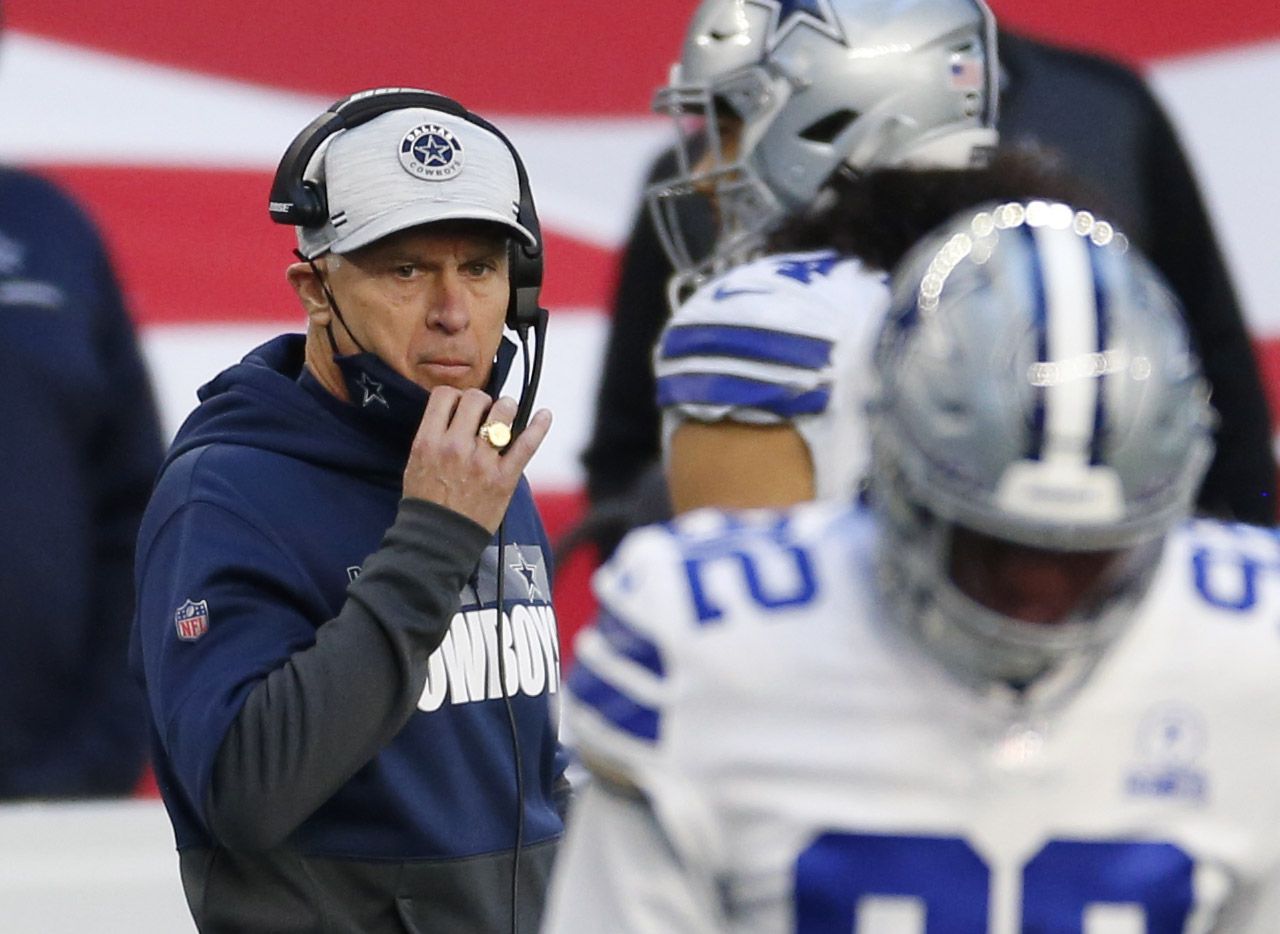 Cowboys defensive coordinator Mike Nolan is pictured on the sideline during a game against...