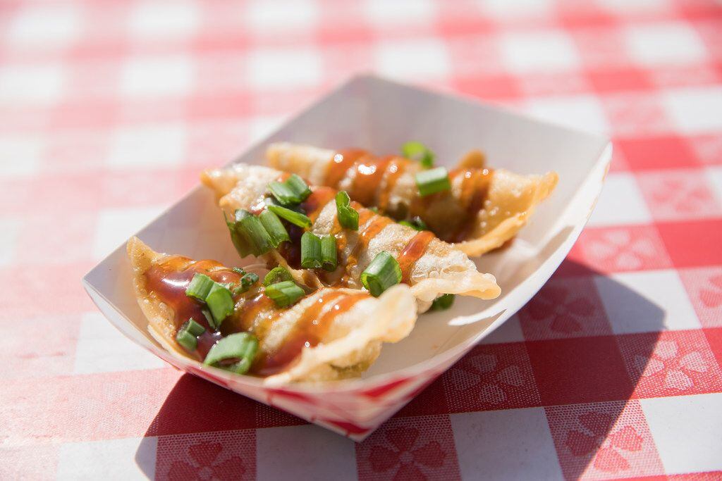 The potstickers from DFG Noodles food trailer and the South Bites trailer park in Austin. 