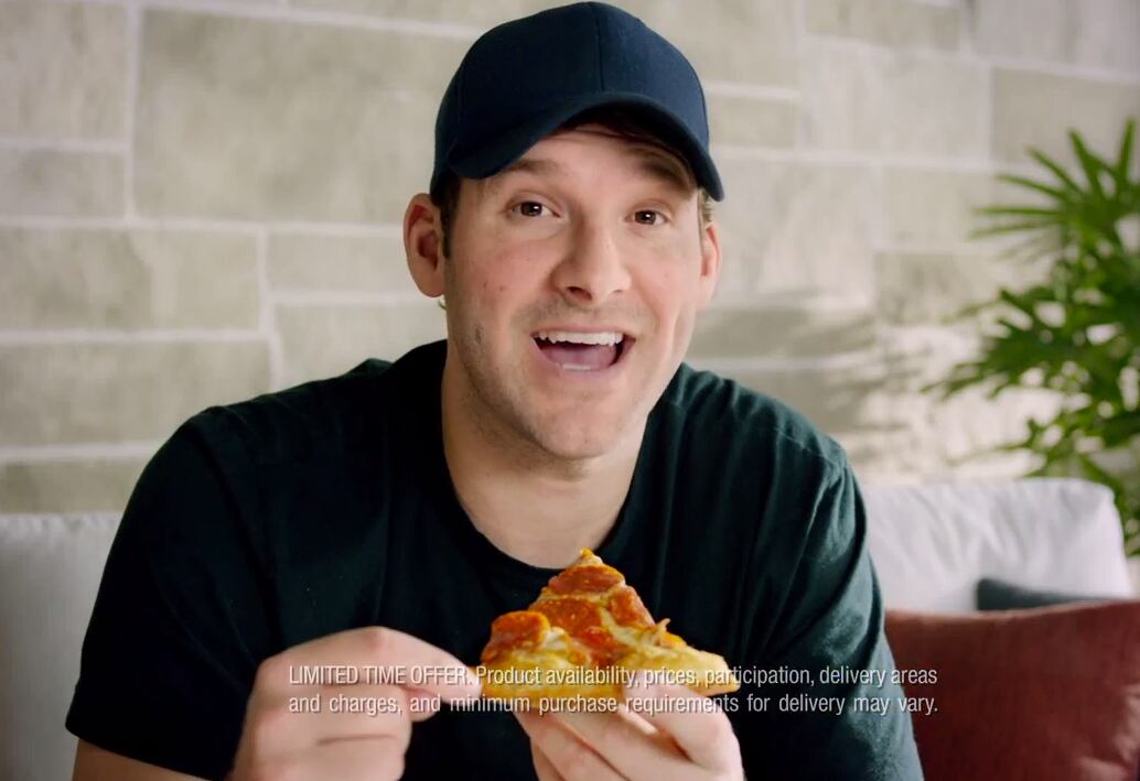 You won't see Tony Romo in the Super Bowl, but you'll see him during Super Bowl commercials.