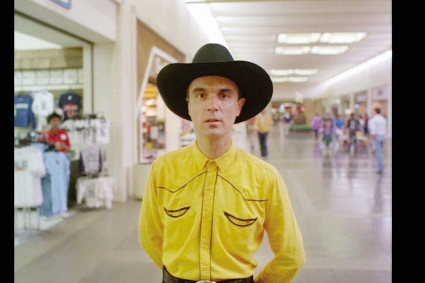 David Byrne in the starring role in True Stories (1986). The film was partially shot at...