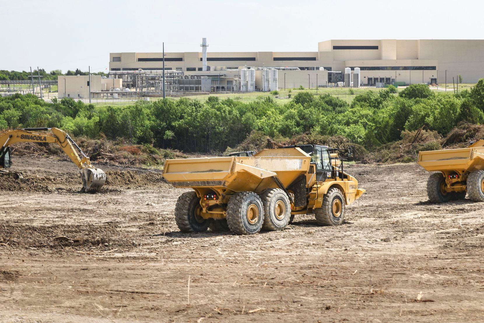 The Texas Instruments campus under construction in Sherman spans an area equivalent to 24...