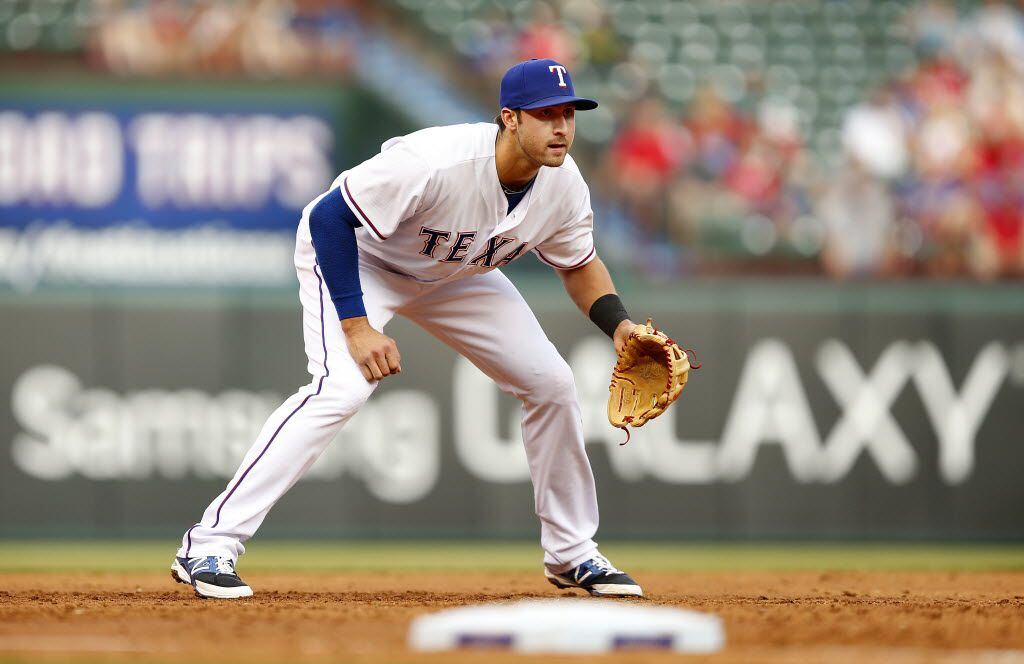Texas Rangers third baseman Joey Gallo (13) started in place of injured Adrian Beltre during...