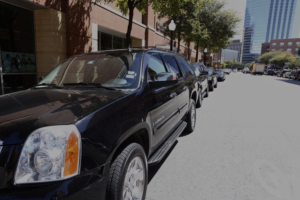  Uber Black SUVs line up in Dallas.Â (Ron Baselice/The Dallas Morning News)
