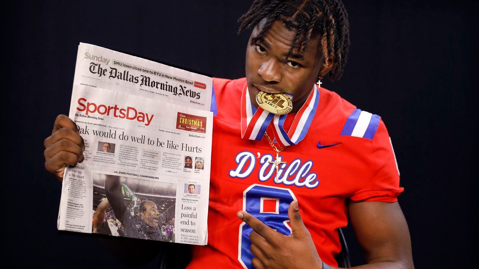 Dallas Morning News’ All-Area Defensive Player of Year: Duncanville’s DL/LB Colin Simmons.