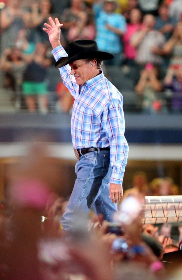 George Strait plays the last show of his final tour at AT&T Stadium in Arlington, Texas on...