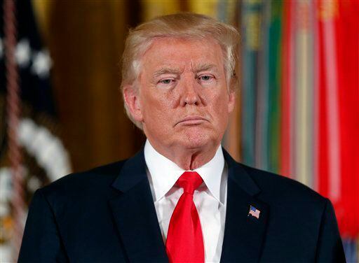 El presidente Donald Trump en una ceremonia en la Casa Blanca el 31 de julio del  2017. (AP...