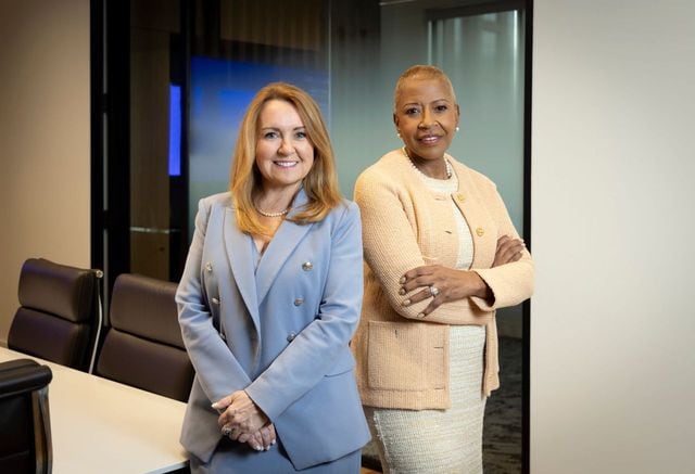 Karen Hughes White (left) has been named president and CEO of Texas Women's Foundation....