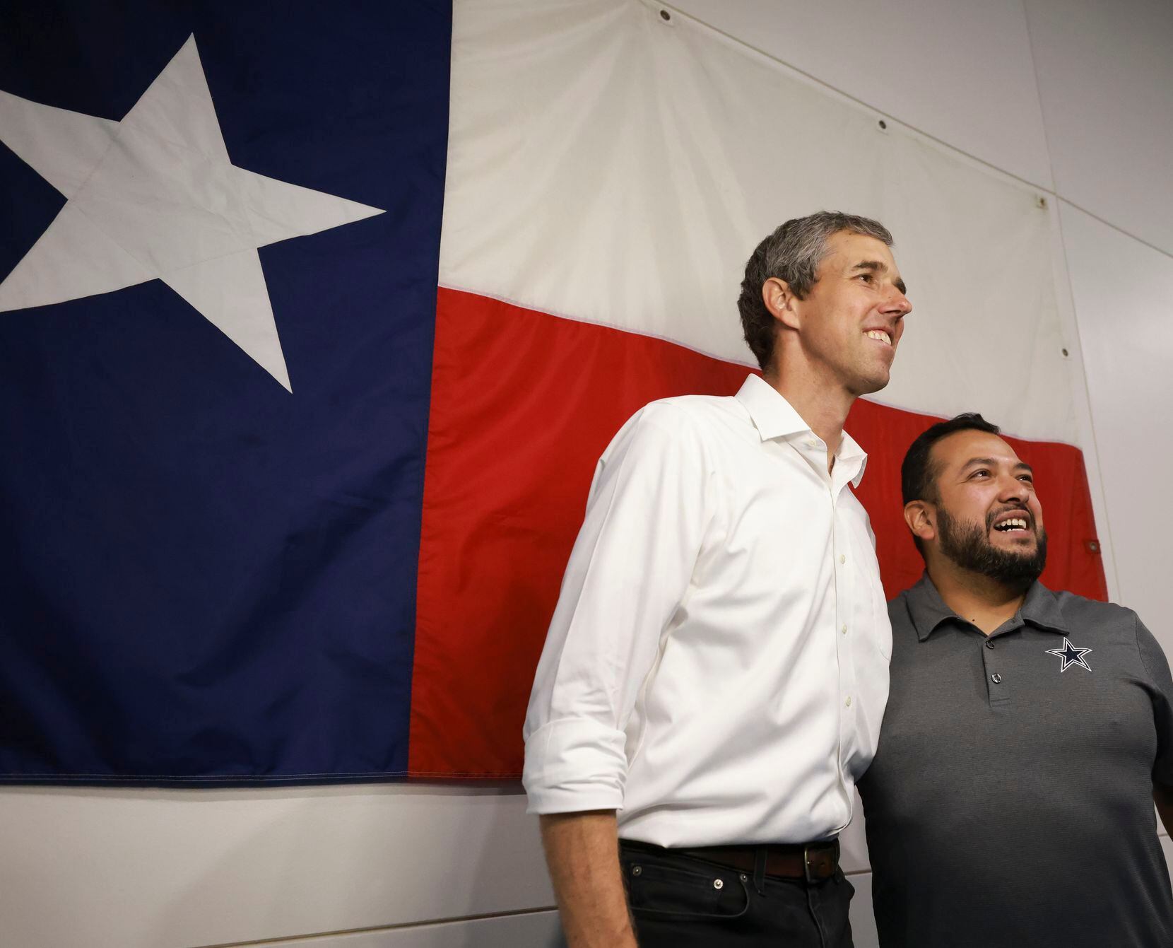 Democratic Governor Candidate Beto O'Rourke, takes a photo with Jesse Moreno, City of Dallas...