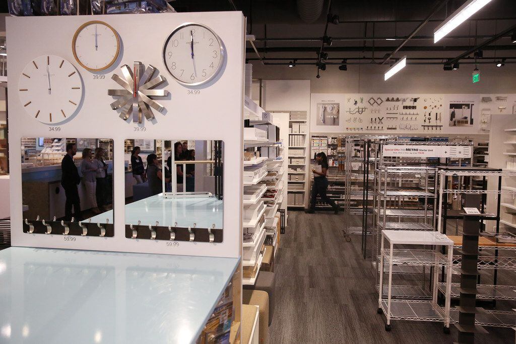 An employee walks by during a tour of the newly redesigned Container Store along Northwest...