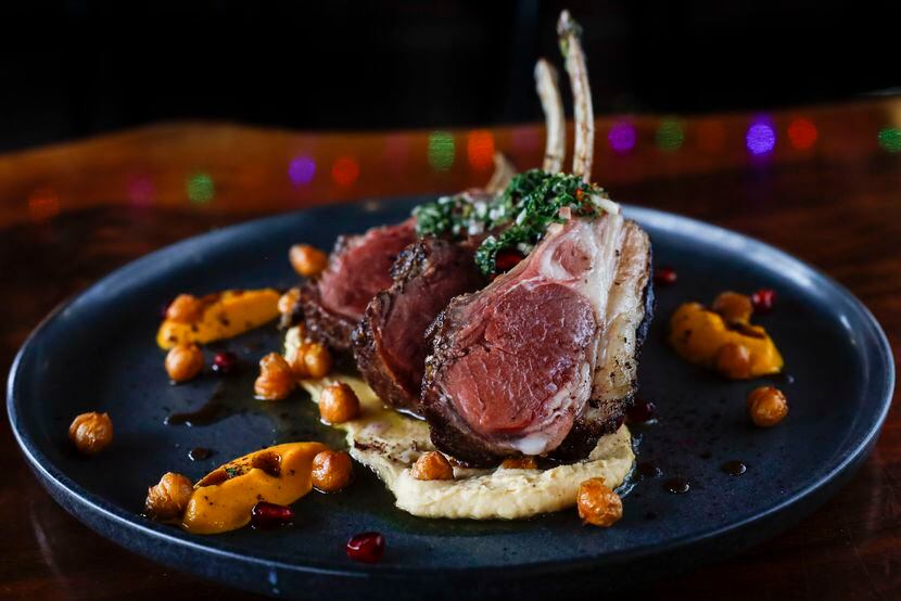 Elysian Fields rack of lamb is a part of Encina's Christmas dine-in special in Dallas. The...