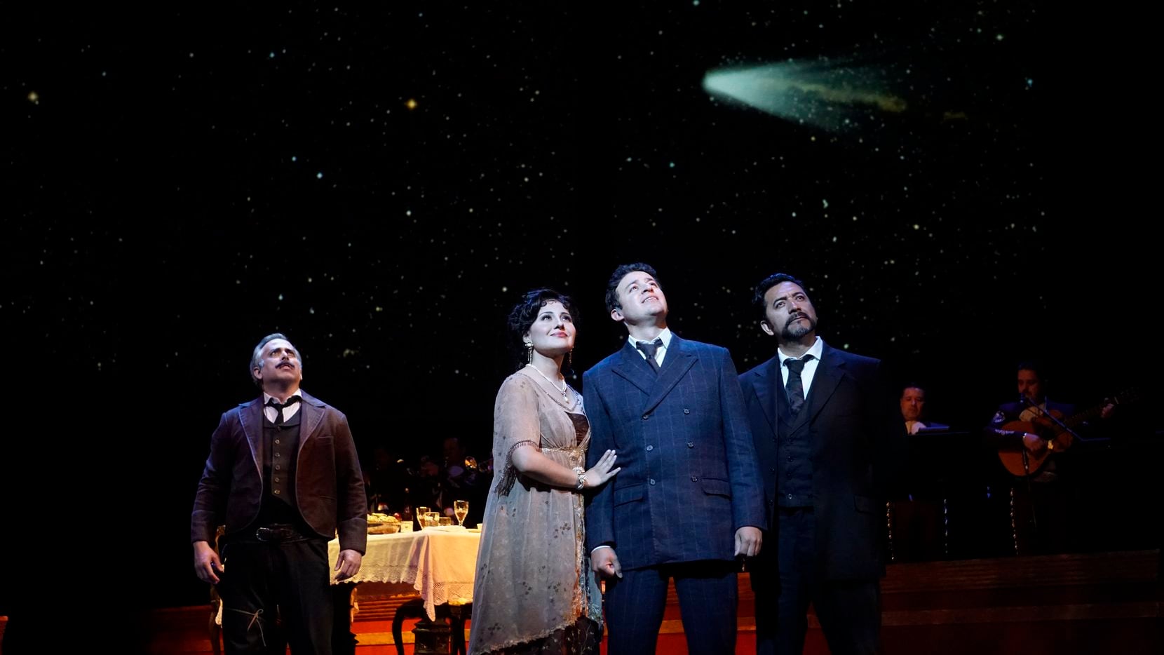 The Fort Worth Opera performs during a dress rehearsal of "El Pasada Nunca De Termina" at...