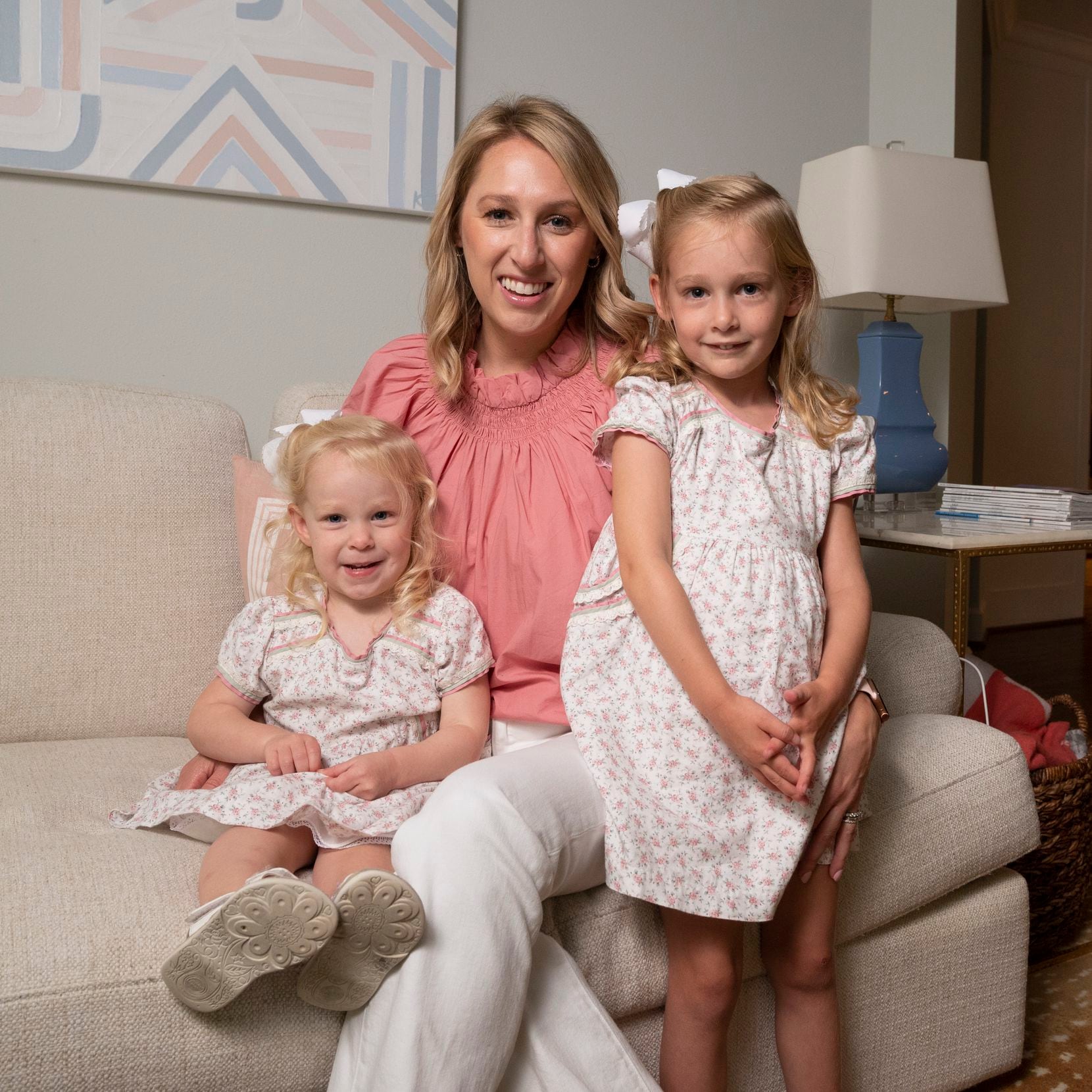 Lauren Schwalb says her company's name, Ohla! Foods, represents her family -- daughters Olivia, 4, and Hadley, 2, and her. Her husband represents the exclamation point in the brand's name. 