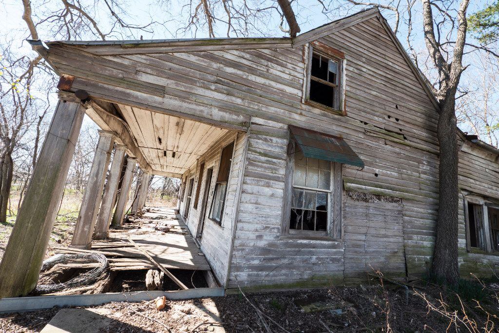 Abandoned house on FM 1743 near Windom, Texas, Feb. 25, 2016. Photo made with a Panasonic...