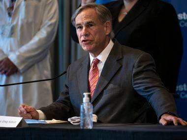 Texas Governor Greg Abbott attended a news conference at UT Southwestern Medical Center earlier this month.  On Tuesday, he said, 