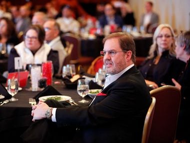 Texas Motor Speedway president Eddie Gossage listens, pictured here in February 2020, announced his retirement Thursday, effective this June.