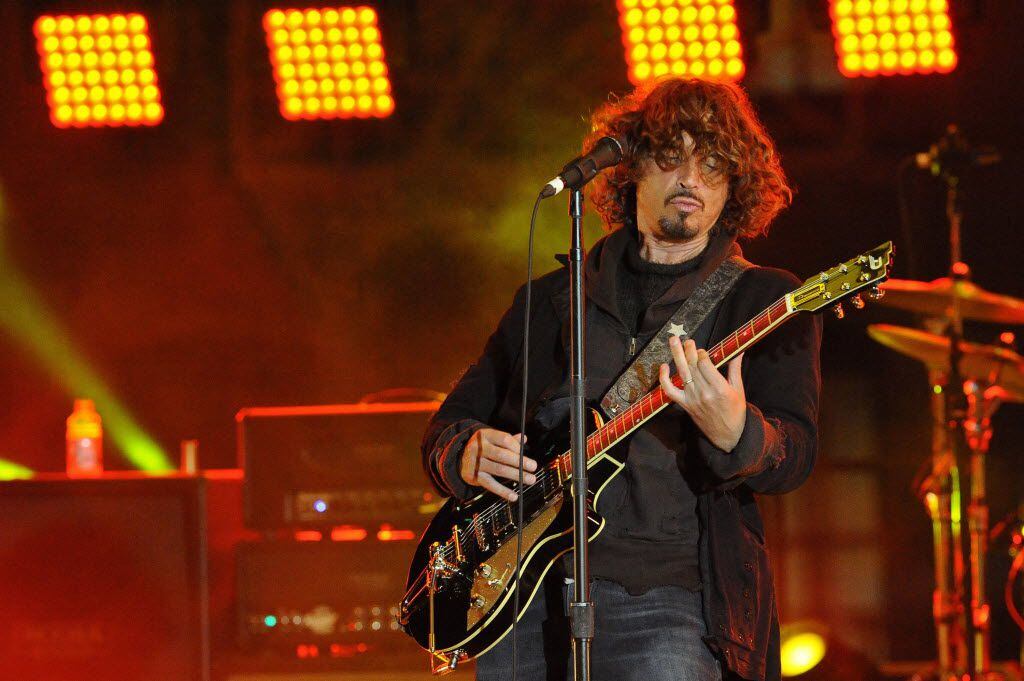 Chris Cornell of Soundgarden performs in concert at the Guitar Center Direct TV live stream...