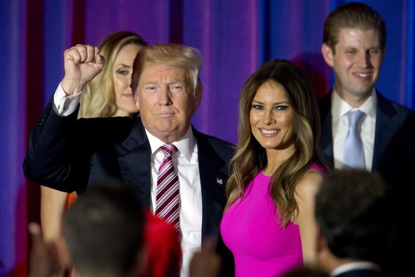 Melania Trump acompaña a su esposa, Donald Trump, en un evento en Nueva York. (AP/MARY...