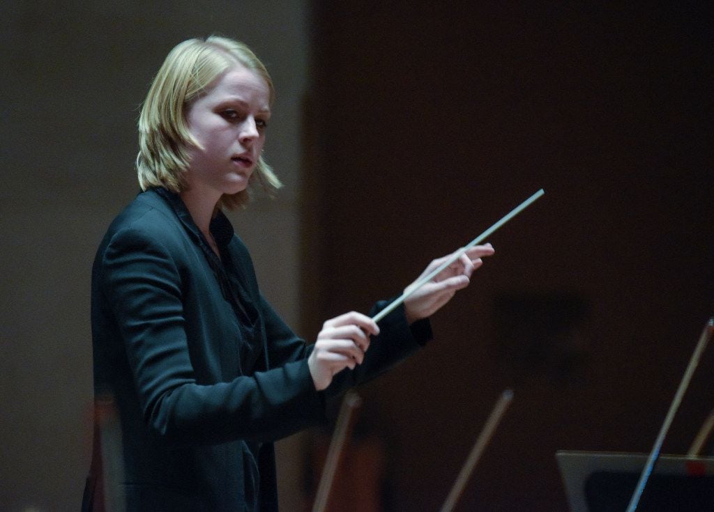 Ruth Reinhardt  conducts the Dallas Symphony Orchestra at the Morton H. Meyerson Symphony...